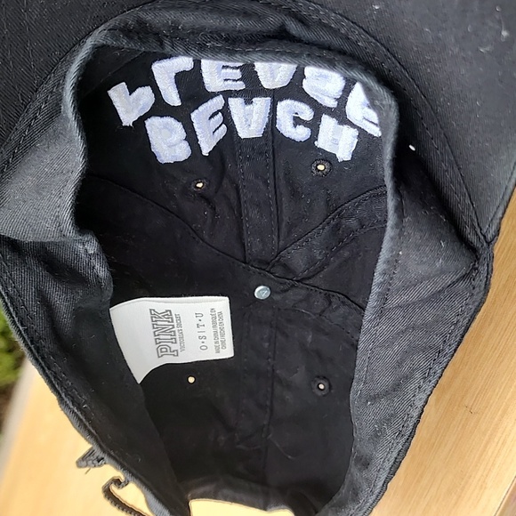 Victoria’s Secret Beach Please PINK Black hat / baseball cap - Picture 8 of 8